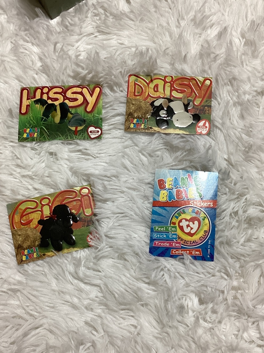 3 Ty Beanie babies that comes with stickers